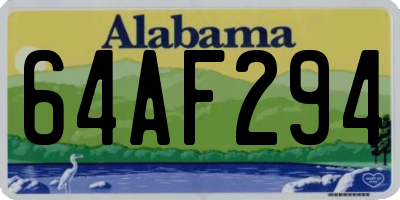 AL license plate 64AF294