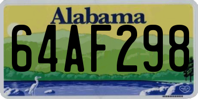 AL license plate 64AF298