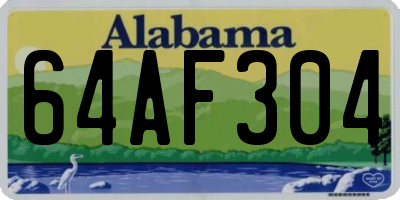 AL license plate 64AF304