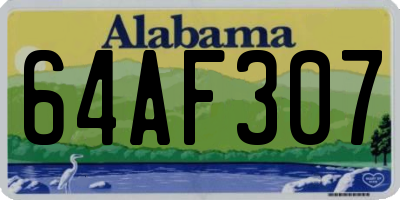 AL license plate 64AF307
