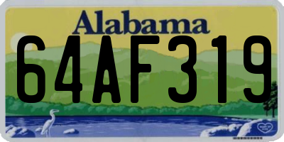 AL license plate 64AF319
