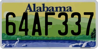 AL license plate 64AF337