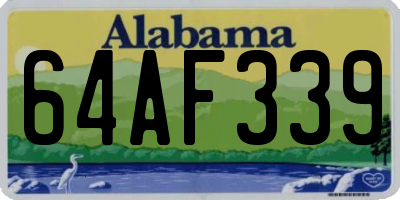 AL license plate 64AF339