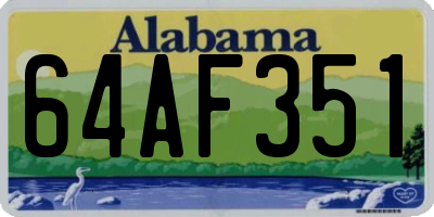 AL license plate 64AF351