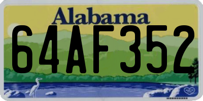 AL license plate 64AF352