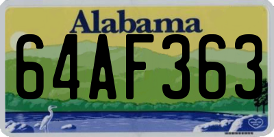 AL license plate 64AF363