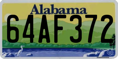 AL license plate 64AF372