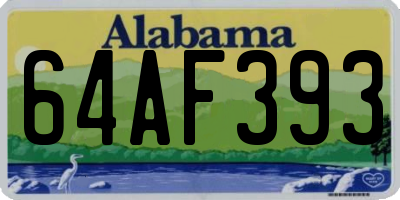 AL license plate 64AF393