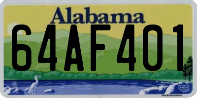 AL license plate 64AF401