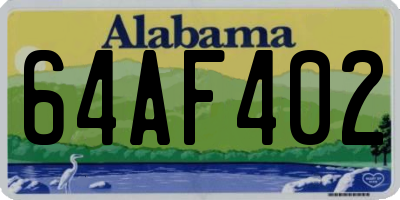 AL license plate 64AF402
