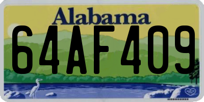 AL license plate 64AF409