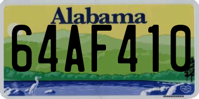 AL license plate 64AF410