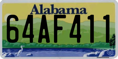 AL license plate 64AF411