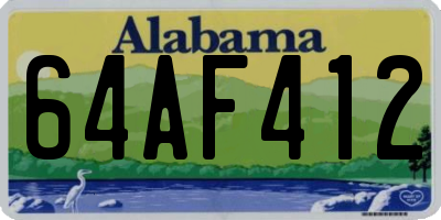 AL license plate 64AF412