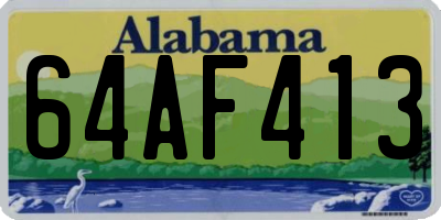 AL license plate 64AF413