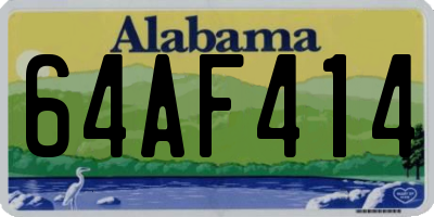 AL license plate 64AF414