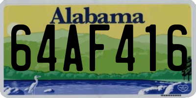 AL license plate 64AF416