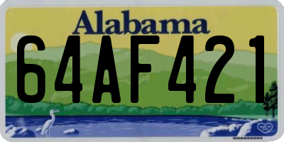 AL license plate 64AF421