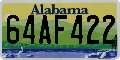AL license plate 64AF422