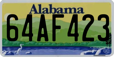 AL license plate 64AF423