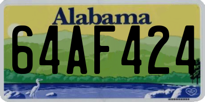 AL license plate 64AF424