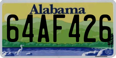 AL license plate 64AF426