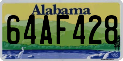 AL license plate 64AF428