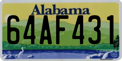 AL license plate 64AF431
