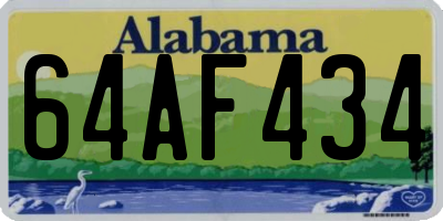 AL license plate 64AF434
