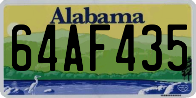 AL license plate 64AF435