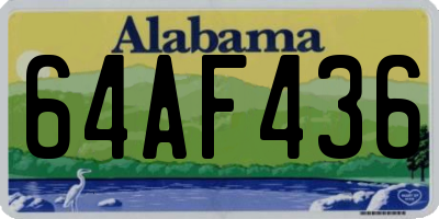 AL license plate 64AF436
