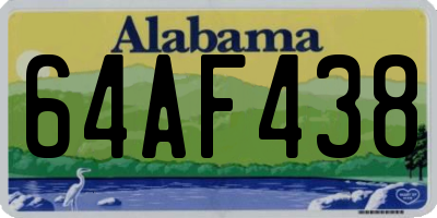 AL license plate 64AF438