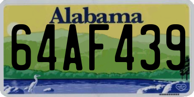 AL license plate 64AF439