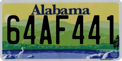 AL license plate 64AF441