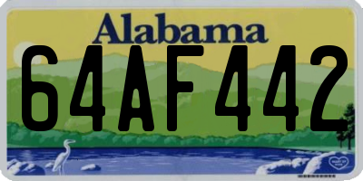 AL license plate 64AF442