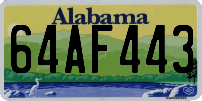 AL license plate 64AF443