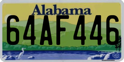 AL license plate 64AF446