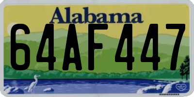 AL license plate 64AF447