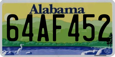 AL license plate 64AF452