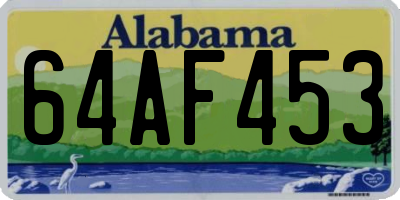 AL license plate 64AF453