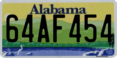 AL license plate 64AF454
