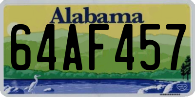 AL license plate 64AF457