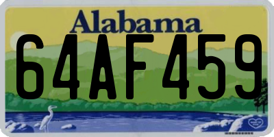 AL license plate 64AF459