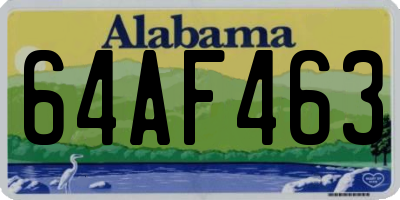 AL license plate 64AF463