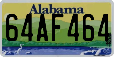 AL license plate 64AF464
