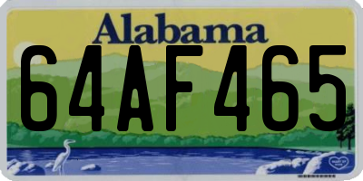 AL license plate 64AF465