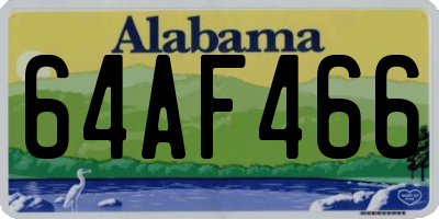 AL license plate 64AF466