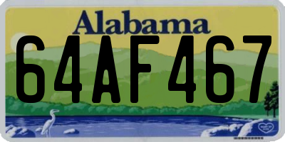AL license plate 64AF467