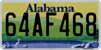 AL license plate 64AF468