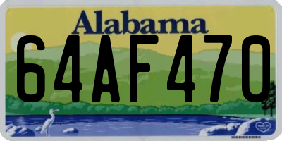 AL license plate 64AF470